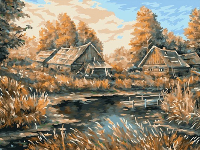 

Картина по номерам Три совы Деревня КХ_44185