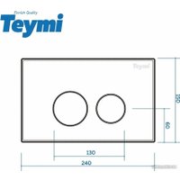 Панель смыва Teymi Lina T70103BM (черный матовый)