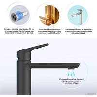 Смеситель Wellsee ICON! for life 182307000, отдельностоящий (матовый черный)