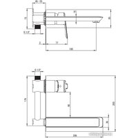 Смеситель Deante Arnika BQA R54L (золото)