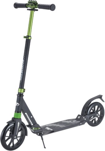 Двухколесный подростковый самокат Tech Team City Scooter 2021 (черный/зеленый)