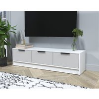 Тумба Интерлиния ТВ Концепт КТ-ТВ3-35 (серый/белый платинум)