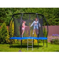 Батут GetActive Jump PRO 10FT с лестницей и внутренней сеткой (синий)