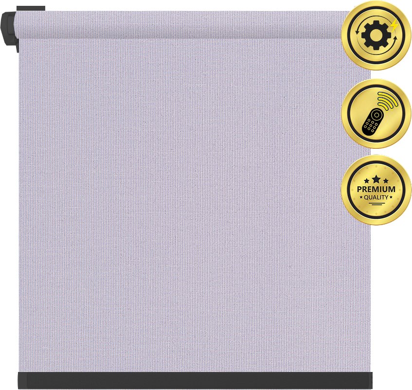 

Рулонная электроштора НеоФьюжен Эден 200 100х250 правая (лавандовый, черная фурнитура)