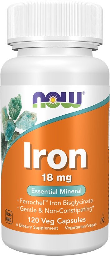 БАД Now Foods Iron 18 мг (120 капсул)