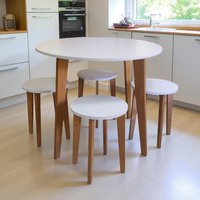 Обеденная группа Mio Tesoro Леванто (белый/дуб натуральный)