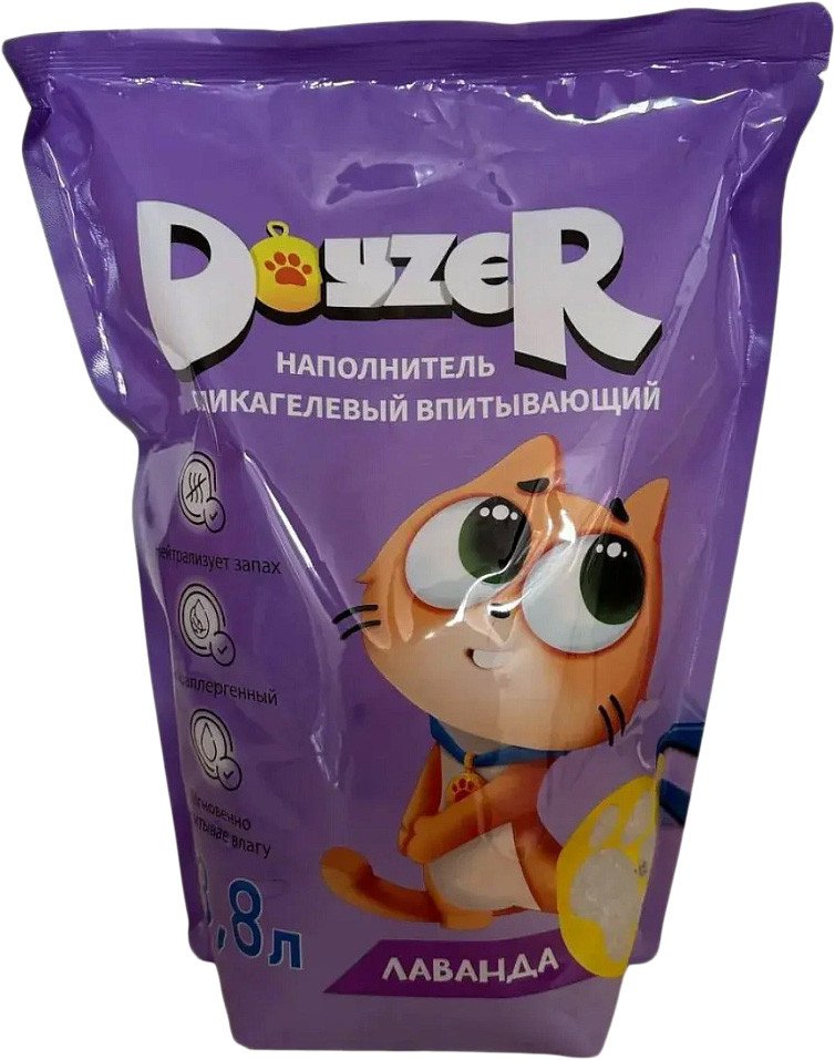 

Наполнитель для туалета Doyzer cиликагелевый с ароматом лаванды 3.8 л