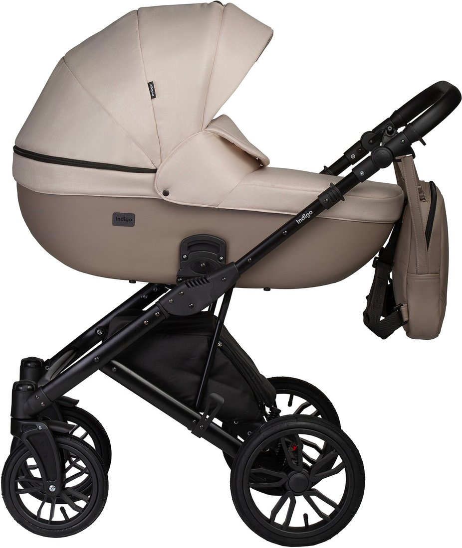 

Универсальная коляска Indigo Mio S (2 в 1, 03/темно-бежевая кожа+светло-бежевый)