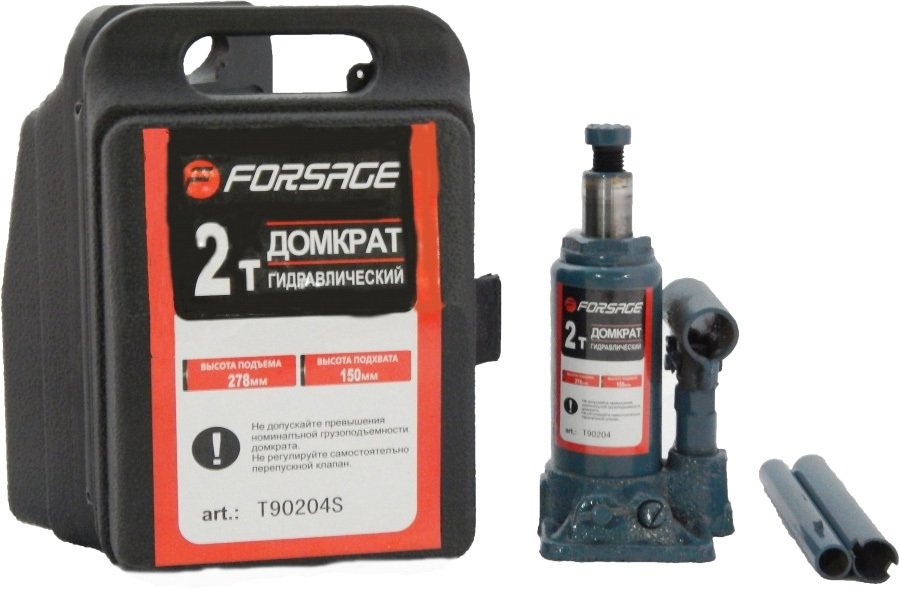 

Бутылочный домкрат FORSAGE F-T90204S 2т