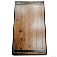 Столешница ErgoSmart 1300х750х27 мм (скошенный край, дуб мореный)