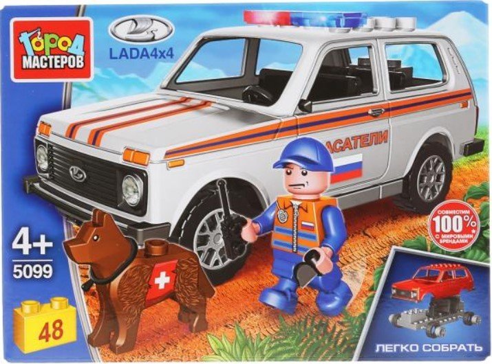 

Конструктор Город мастеров 5099-CY Lada 4x4. Спасатели