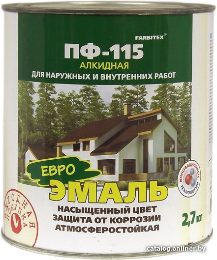 Эмаль Farbitex ПФ-115 2.7 кг (лайм)