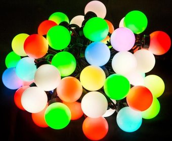 LuMax Шарики 48 мм LED LS-50-10M-RGBF (многоцветный)
