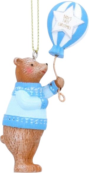 

Елочная игрушка Gisela Graham Baby's First Christmas Плюшевый мишка с воздушным шаром 17507_2