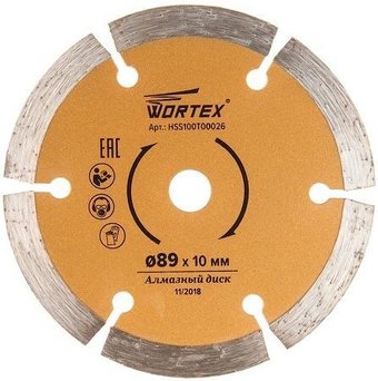 Отрезной диск алмазный  Wortex HSS100T00026