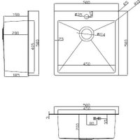Кухонная мойка ARFEKA Eco AR 500*500 Satin