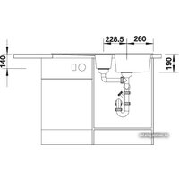 Кухонная мойка Blanco Zia 6 S (темная скала) [518940]