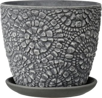Вазон Композит Камешки №4 КБ-Б4-222-22 (4 л, серый бутон)