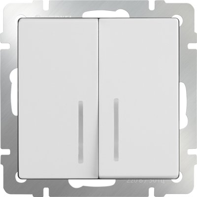 

Выключатель проходной Werkel WL01-SW-2G-2W-LED (белый)