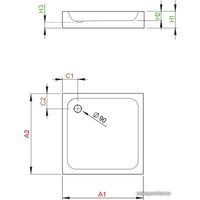 Душевой поддон Radaway Siros C Compact 90x90 [SBC9917-2]
