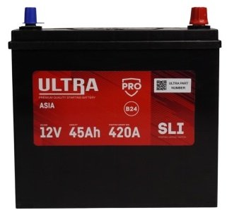 

Автомобильный аккумулятор Ultra PRO Asia R+ 420A (45 А·ч)