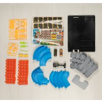 Детские автотреки, трассы Labalu 5-уровневый с дорогой и автомобилями P9588A-1 (голубой, 4 машинки)