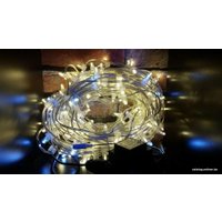 Гирлянда клип-лайт IQLED Клип-лайт 12В, расстояние 15 см, 100 м, светодиод теплый белый 6, Flash с насадкой (колпачок)