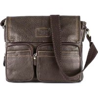 Мужская сумка Poshete 196-1260-6-DBW (коричневый)