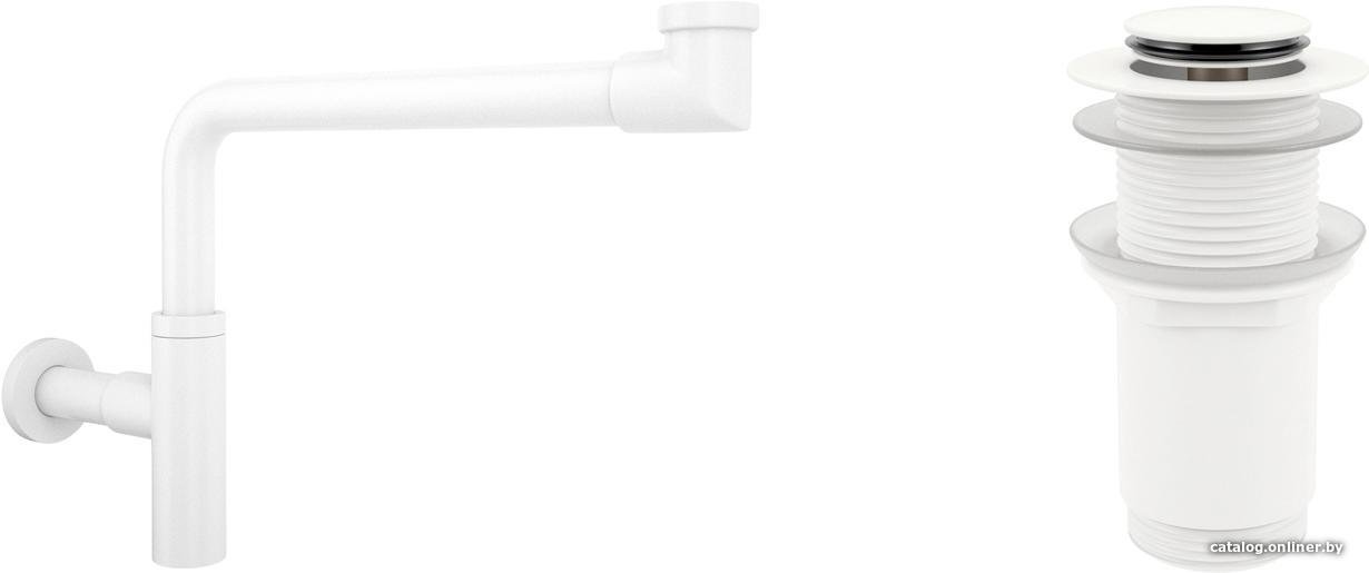 Сифон Wellsee Drainage System 182128002 (сифон, донный клапан, матовый белый)
