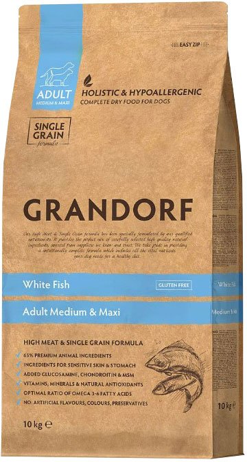 

Сухой корм для собак Grandorf Medium & Maxi Breeds White Fish (с белой рыбой) 10 кг