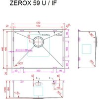 Кухонная мойка ZorG Zerox 59 U / IF Zurinox Steel