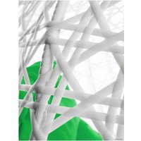 Подвесное кресло M-Group Для двоих Люкс 11510104 (белый ротанг/зеленая подушка)