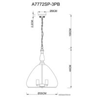 Подвесная люстра Arte Lamp Bell A7772SP-3PB