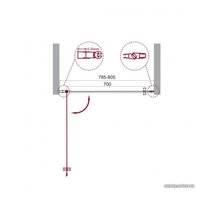 Душевая дверь BelBagno ETNA-B-1-80-C-Cr (прозрачное стекло)