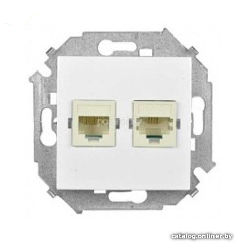 Розетка телефонная Simon 1591590-030 (белый)