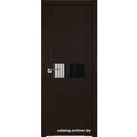 Межкомнатная дверь ProfilDoors 2.05XN L 60x200 (дарк браун, стекло lacobel черный лак)