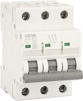 

Выключатель автоматический GEYA GYM8 3P 32А C 4.5кА GYM83P32C