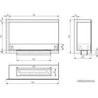 Биокамин ZeFire Угловой очаг Standart 700 (левый)
