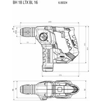 Перфоратор Metabo BH 18 LTX BL 16 600324840 (без АКБ, кейс)