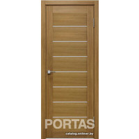Межкомнатная дверь Portas S21 90x200 (орех карамель, стекло мателюкс матовое)