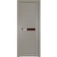 Межкомнатная дверь ProfilDoors 2.01XN L 50x200 (стоун, стекло Lacobel Коричневый лак)