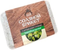

Соляной брикет для бани Соляная баня С алтайскими травами Березовый лист