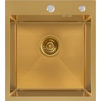 Кухонная мойка Basic CL DS Decor 45x50 (золото, коландер, дозатор)