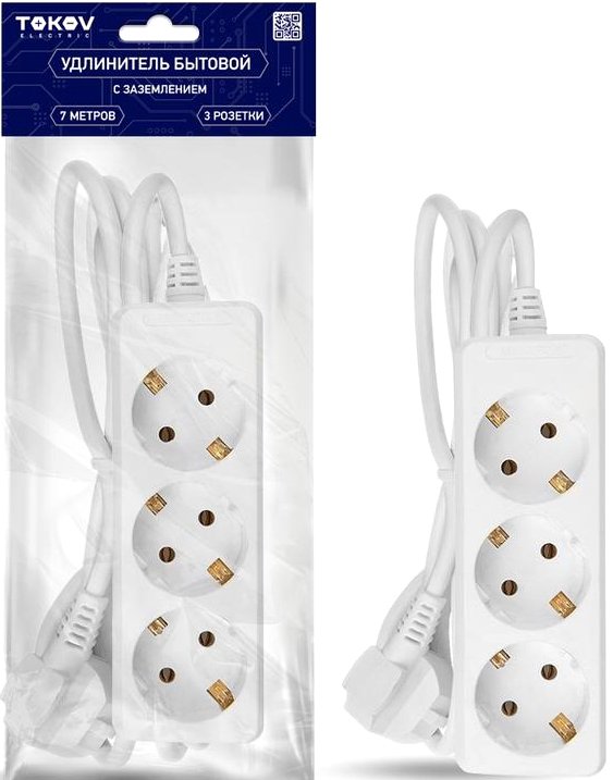 

Удлинитель Tokov Electric TKE-C01-BU3-7-1-Z