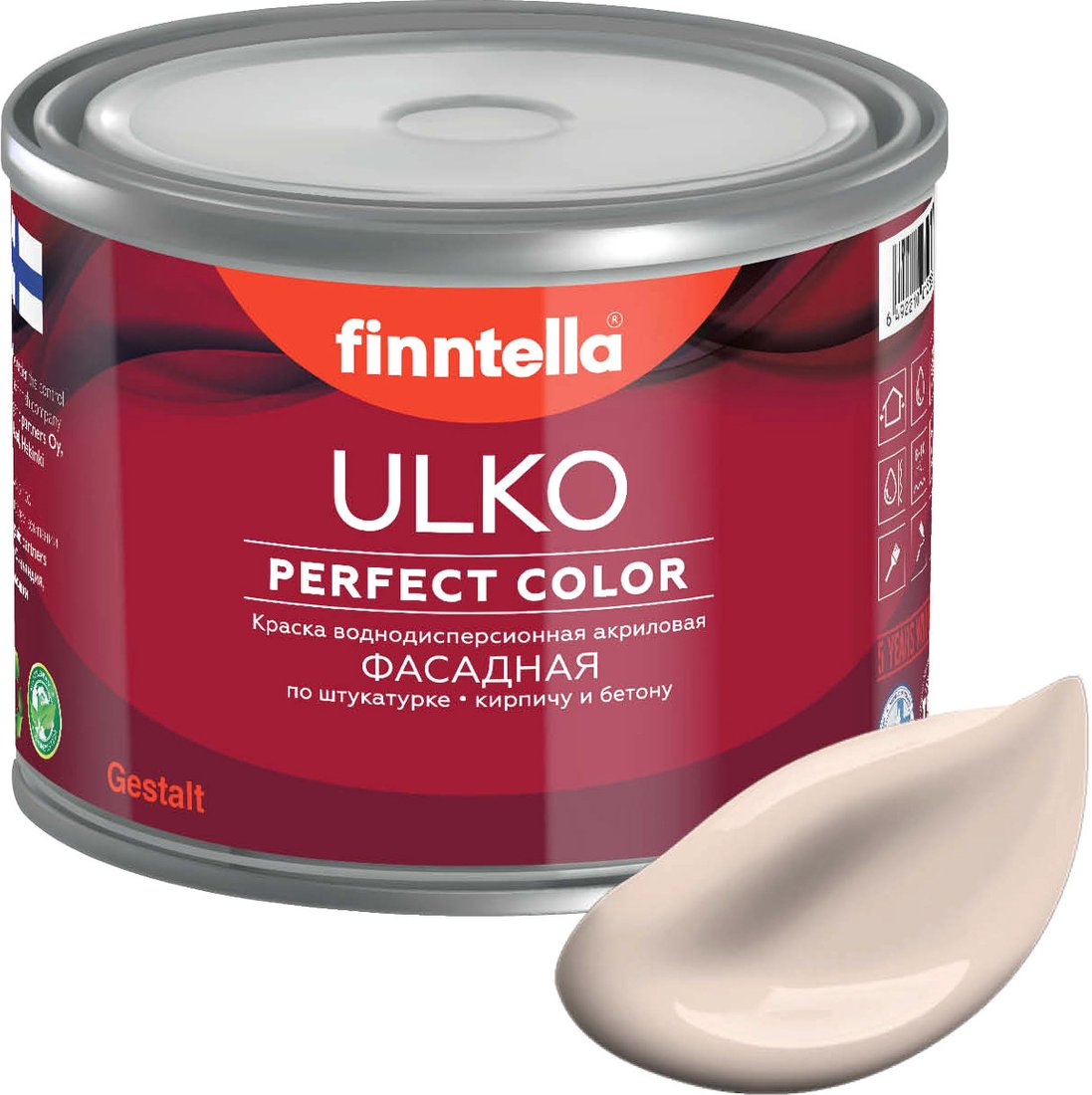 

Краска Finntella Ulko Makea Aamu F-05-1-9-FL104 9 л (бледно-песочный)