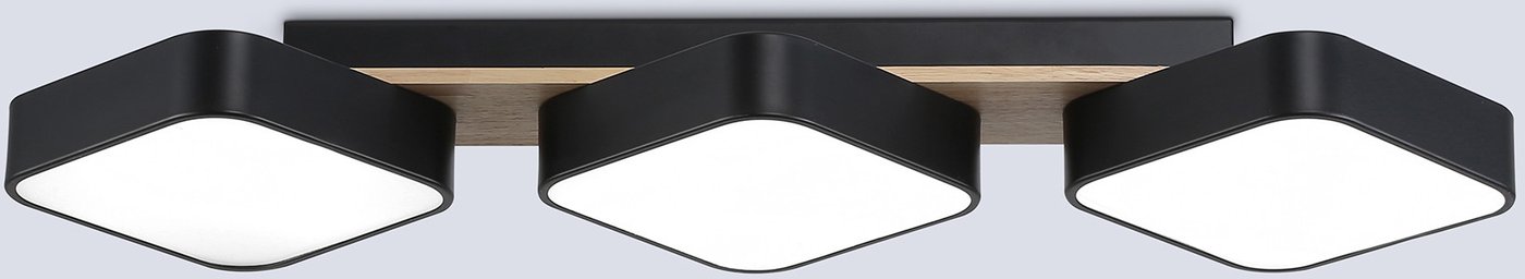 

Припотолочная люстра Ambrella light FL4878/3 BK/WD (черный/дерево)