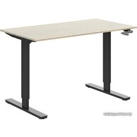 Стол для работы стоя WellDesk с механическим приводом 28мм (ясень шимо, черный)