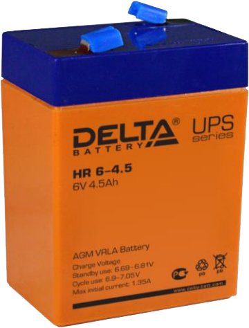 

Аккумулятор для ИБП Delta HR 6-4.5 (6В/4.5 А·ч)