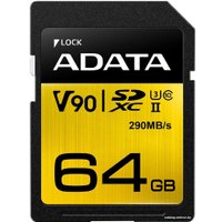 Карта памяти ADATA Premier ONE ASDX64GUII3CL10-C SDXC 64GB
