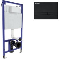 Инсталляция для унитаза Visam Slim 525 с кнопкой F5 EX-040255 (черный Soft Touch)